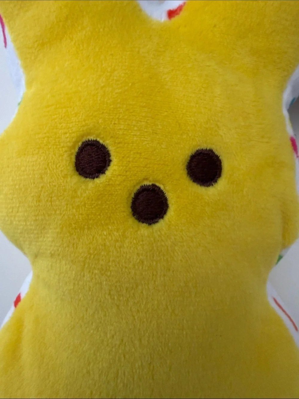 Peeps 8 Inch Yellow with Confetti Pattern on Sides/Top/Bottom Bunny Plushie